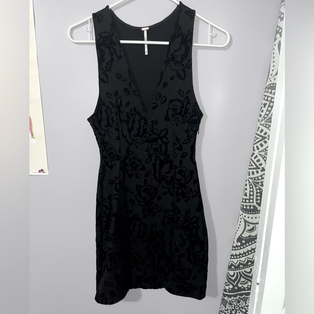 Free People black lace printed dress